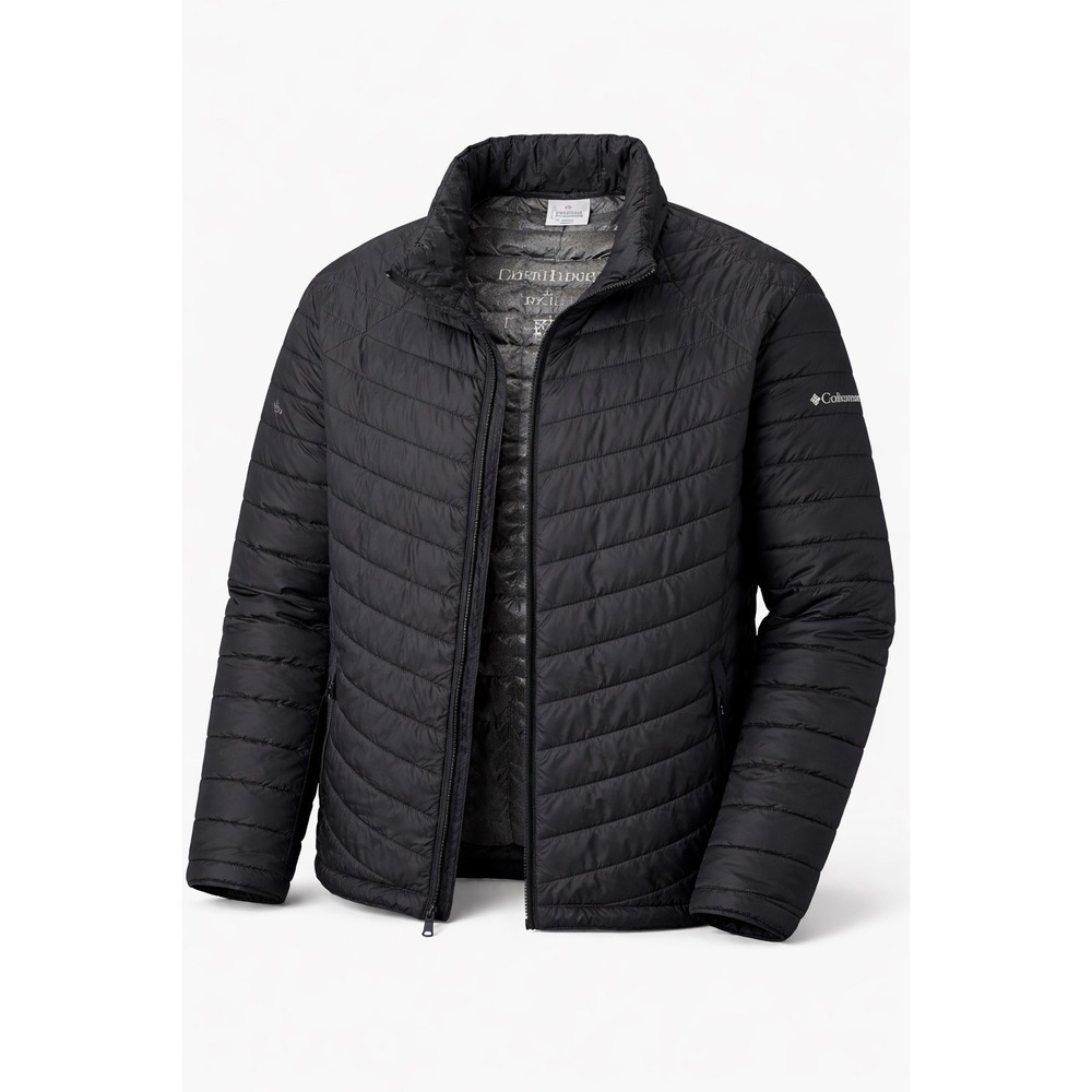 Columbia Men's 2X Black Quilted Puffer Jacket Omni‎ Heat Full Zip